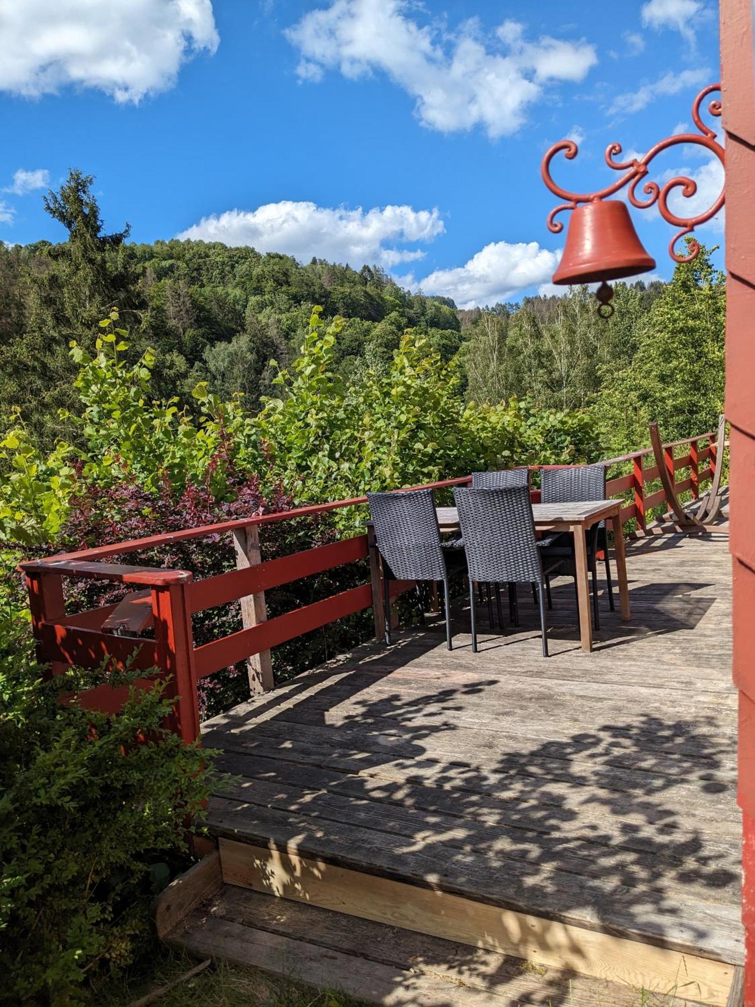 Ruhiges Ferienhaus Mit Sauna: Hellaberg III Langenbach  Luaran gambar